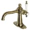 Kingston Brass KSD154KLAB Single-Handle Bathroom Faucet with Push Pop-Up, Antique Brass KSD154KLAB - alternate 1
